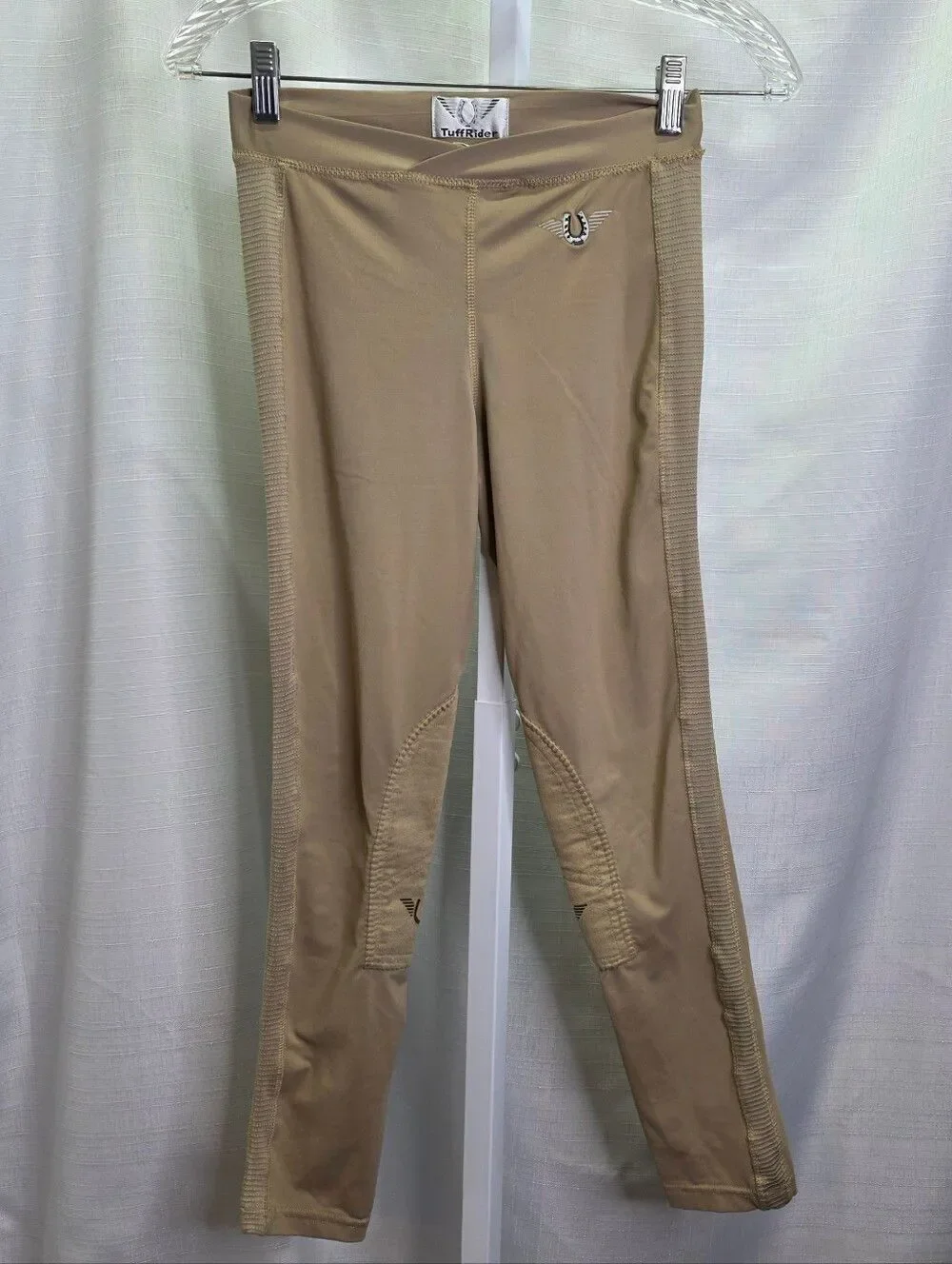 TuffRider Ventilated Schooling Tights in Safari Children's Size XL